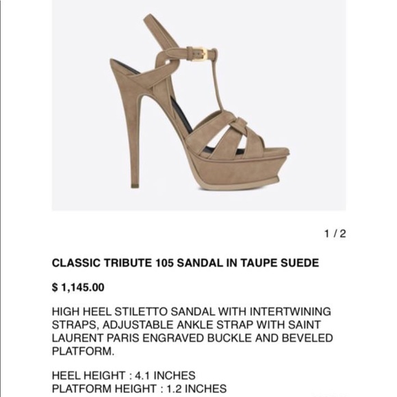 ysl tribute heels height